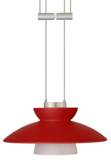 Besa Pendant Trilo 7 Satin Nickel Red Matte 1x50W Halogen (127|1XA-271831-SN)