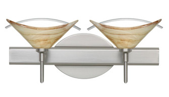 Besa Wall Hoppi Satin Nickel Mocha/Clear 2x40W G9 (127|2SW-181305-SN)