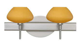 Besa Wall Peri Satin Nickel Amber Matte 2x40W G9 (127|2SW-541080-SN)