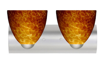 Besa Wall Sasha Satin Nickel Amber Cloud 2x75W Medium Base (127|2WZ-757218-SN)