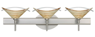Besa Wall Hoppi Satin Nickel Mocha/Clear 3x40W G9 (127|3SW-181305-SN)