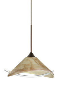 Besa Pendant Hoppi Bronze Mocha/Clear 1x50W MAX GY6.35 Base (127|XP-181305-BR)
