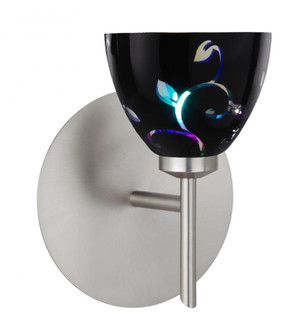 Besa Divi Wall 1SW Black Dicro Vine Satin Nickel 1x40W G9 (127|1SW-1858VB-SN)