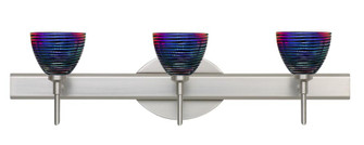 Besa Divi Wall 3SW Black Dicro Wavy Satin Nickel 3x40W G9 (127|3SW-1858DW-SN)