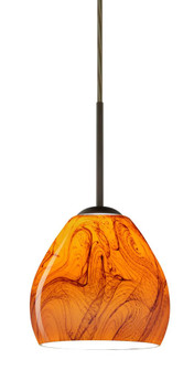 Besa Bolla LED Pendant Habanero Bronze 1x9W LED (127|1BC-4122HB-LED-BR)