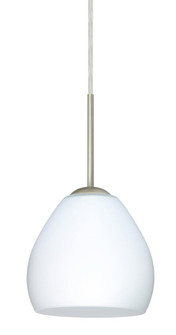 Besa Bolla LED Pendant Opal Matte Satin Nickel 1x9W LED (127|1BC-412207-LED-SN)