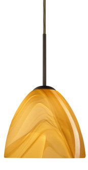 Besa Sasha LED Pendant 1Bc Honey Bronze 1x9W LED (127|1BC-7572HN-LED-BR)