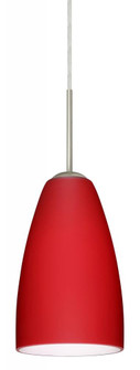 Besa Riva 9 LED Pendant Ruby Matte Satin Nickel 1x9W LED (127|1JT-1511RM-LED-SN)