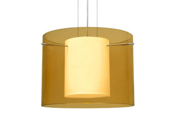 Besa Pahu 16 LED Pendant 1Kg Transparent Armagnac/Opal Satin Nickel 1x11W LED (127|1KG-G00707-LED-SN)