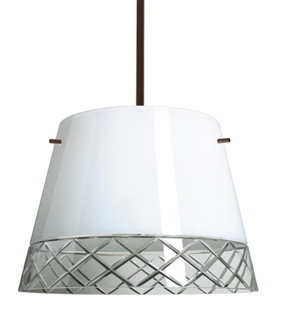 Besa Amelia 15 LED Pendant 1KT White/Hand-Cut Bronze 3x11W LED (127|1KT-4340WC-LED-BR)