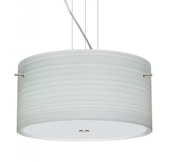 Besa Tamburo 16 Pendant Chalk Satin Nickel 3x11W LED (127|1KV-4008KR-LED-SN)