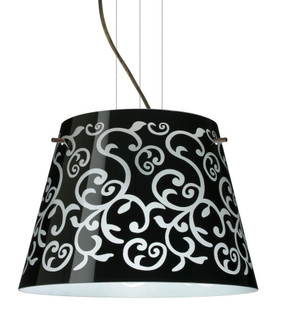 Besa Amelia 15 LED Pendant 1KV Black Damask Bronze 3x11W LED (127|1KV-4340BD-LED-BR)