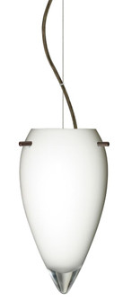 Besa Juli LED Cable Pendant Opal Glossy Bronze 1x9W LED (127|1KX-412506-LED-BR)