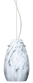 Besa Pera 9 LED Pendant Marble Grigio Satin Nickel 1x9W LED (127|1KX-4126MG-LED-SN)