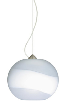 Besa Luna LED Pendant Opal Frost Satin Nickel 1x9W LED (127|1KX-477699-LED-SN)