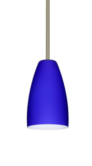 Besa Riva 9 LED Pendant 1Tt Cobalt Blue Matte Satin Nickel 1x9W LED (127|1TT-1511CM-LED-SN)