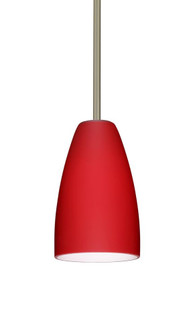 Besa Riva 9 LED Pendant 1Tt Ruby Matte Satin Nickel 1x9W LED (127|1TT-1511RM-LED-SN)