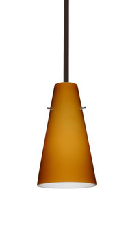 Besa Cierro LED Pendant Amber Matte Bronze 1x9W LED (127|1TT-412480-LED-BR)