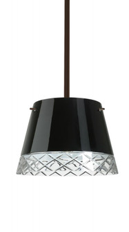 Besa Amelia 12 LED Pendant 1TT Black/Hand-Cut Bronze 1x11W LED (127|1TT-4393BC-LED-BR)