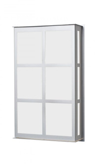 Besa Outdoor Bree 16 Brushed Aluminum White Acrylic 2x60W B10 (127|BREE16-WA-BA)