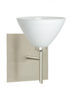 Besa Wall With SQ Canopy Domi Satin Nickel White 1x40W G9 (127|1SW-174307-SN-SQ)