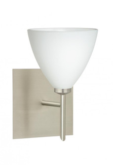 Besa Wall With SQ Canopy Mia Satin Nickel Opal Matte 1x40W G9 (127|1SW-177907-SN-SQ)