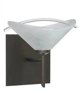 Besa Wall With SQ Canopy Hoppi Bronze Marble/Clear 1x40W G9 (127|1SW-181304-BR-SQ)