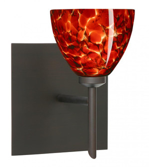 Besa Divi Wall With Sq Canopy 1SW Garnet Bronze 1x40W G9 (127|1SW-185841-BR-SQ)