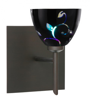 Besa Divi Wall With SQ Canopy 1SW Black Dicro Vine Bronze 1x40W G9 (127|1SW-1858VB-BR-SQ)