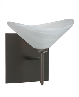 Besa Wall With SQ Canopy Hoppi Bronze Marble 1x40W G9 (127|1SW-191352-BR-SQ)