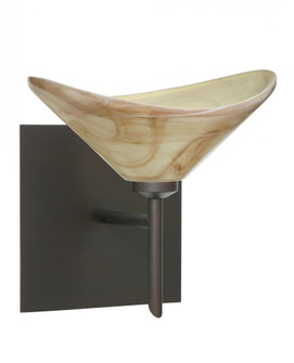 Besa Wall With SQ Canopy Hoppi Bronze Mocha 1x40W G9 (127|1SW-191383-BR-SQ)