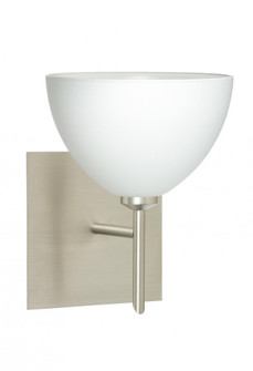 Besa Wall With SQ Canopy Brella Satin Nickel White 1x40W G9 (127|1SW-467907-SN-SQ)