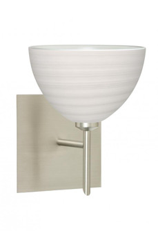 Besa Wall With SQ Canopy Brella Satin Nickel Chalk 1x40W G9 (127|1SW-4679KR-SN-SQ)