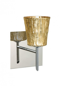 Besa Wall With SQ Canopy Nico 4 Chrome Stone Gold Foil 1x40W G9 (127|1SW-5125GF-CR-SQ)