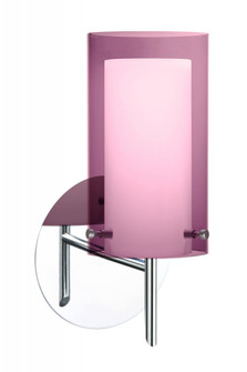 Besa Pahu 4 Wall 1SW Transparent Amethyst/Opal Chrome 1x40W G9 (127|1SW-A44007-CR)