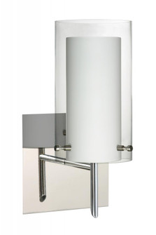 Besa Pahu 4 Wall With SQ Canopy 1SW Clear/Opal Chrome 1x40W G9 (127|1SW-C44007-CR-SQ)