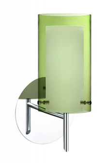 Besa Pahu 4 Wall 1SW Transparent Olive/Opal Chrome 1x40W G9 (127|1SW-L44007-CR)