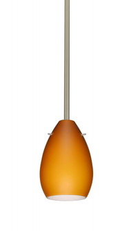 Besa Pera 6 Stem Pendant Satin Nickel Amber Matte 1x50W Candelabra (127|1TT-171380-SN)