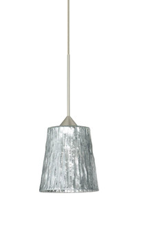 Besa Pendant Nico 4 Satin Nickel Stone Silver Foil 1x35W MAX GY6.35 Base (127|1XT-5125SF-SN)