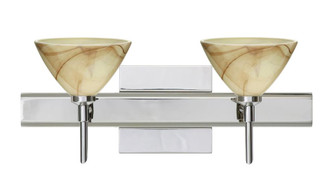 Besa Wall With SQ Canopy Domi Chrome Mocha 2x40W G9 (127|2SW-174383-CR-SQ)