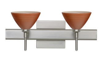 Besa Wall With SQ Canopy Domi Satin Nickel Cherry 2x40W G9 (127|2SW-1743CH-SN-SQ)