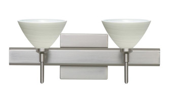 Besa Wall With SQ Canopy Domi Satin Nickel Chalk 2x40W G9 (127|2SW-1743KR-SN-SQ)