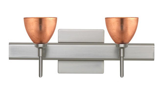 Besa Divi Wall With SQ Canopy 2SW Copper Foil Satin Nickel 2x40W G9 (127|2SW-1758CF-SN-SQ)