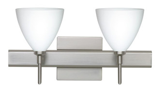 Besa Wall With SQ Canopy Mia Satin Nickel Opal Matte 2x40W G9 (127|2SW-177907-SN-SQ)