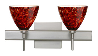 Besa Wall With SQ Canopy Mia Satin Nickel Garnet 2x40W G9 (127|2SW-177941-SN-SQ)