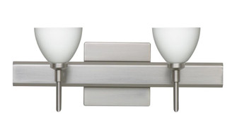 Besa Divi Wall With SQ Canopy 2SW Opal Matte Satin Nickel 2x40W G9 (127|2SW-185807-SN-SQ)