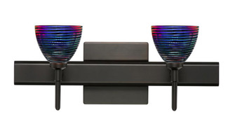 Besa Divi Wall With SQ Canopy 2SW Black Dicro Wavy Bronze 2x40W G9 (127|2SW-1858DW-BR-SQ)