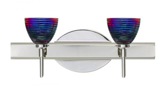 Besa Divi Wall 2SW Black Dicro Wavy Chrome 2x40W G9 (127|2SW-1858DW-CR)