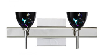 Besa Divi Wall With SQ Canopy 2SW Black Dicro Vine Chrome 2x40W G9 (127|2SW-1858VB-CR-SQ)