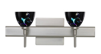 Besa Divi Wall With SQ Canopy 2SW Black Dicro Vine Satin Nickel 2x40W G9 (127|2SW-1858VB-SN-SQ)
